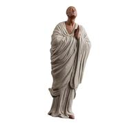 perfk Statua di Buddha cinese, figura di, decorazione per la casa, ornamento da collezione, statuetta di Buddha per sala da pranzo, ufficio, Grigio 6.5x6x17.3cm