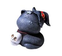 perfk Statua di Gatto in Resina, Decorazione per Il Tè, Arte, Artigianato, Ornamento Da Tavolo, Scultura per Mobile, Sala Da Tè, Libreria, Soggiorno, UN