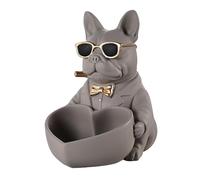 perfk Statuetta di Francese, Ciotola portaoggetti con Chiave, Scultura in Resina, Elegante e Versatile, Realizzata a Mano per Bagno, Mobile TV, Marrone