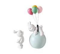 perfk Statuina a Forma di con Palloncino, Statua di Coppia, Scultura Moderna in Resina, Figura di Volante per la Decorazione della, Blu