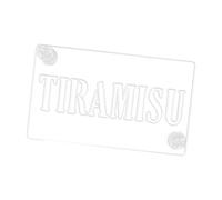 perfk Stencil per Decorazione di Torte, Biscotti, Decorazioni per Torte Fai da Te, in Acrilico, Modello Creativo per Mousse, Accessori per la casa e, Tiramisù