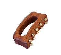 perfk Strumento per massaggio in legno con 10 punte in ottone, strumento tascabile, manuale per lo styling delle braccia, rilascio muscolare, salone, con La Tabella Dei Punti di Agopuntura