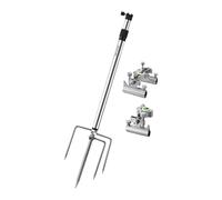 perfk Supporto per Lanterna da Campeggio, Accessori da Campeggio, Supporto Portatile Multiuso per Esterni, per Lampada da Pesca, Staffa per Lampada da Pesca, Argento con Portacanna