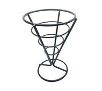 perfk Supporto per Patatine Fritte, Porta Pollo E Patatine Fritte, Riutilizzabile, Cestino per Patatine Fritte Alla Moda, Cestino per Cibo Fritto per Cucina, Nero