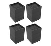 perfk Supporto Rialzo Mobile Paracolpi Poggiapiedi Antiscivolo in Plastica Resistente E Gomma Morbida Indicato per Mobili Lavatrici Casa, 7.8x7.8x4 Cm, Albicocca