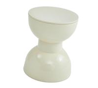 perfk Tavolino rotondo piccolo, tavolino multifunzione per interni, da tè per piccoli spazi, divano, balcone, poltrona, Beige