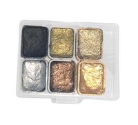 perfk Tavolozza di per unghie 6 colori per la decorazione delle unghie Polvere per unghie Pigmento per acquerello per principianti Home Nail Art, stile c