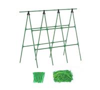 perfk Traliccio per cetrioli, struttura a forma di a, traliccio da giardino, prato, frutta, con rete rampicante, supporto per piante, per coltivare uva