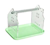 perfk Trespolo da Tavolo per Uccelli, Supporto per pappagalli, Supporto Portatile in Metallo per Uccelli, trespolo per, insepbili, conuri, Uccelli di, Verde