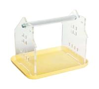 perfk Trespolo da Tavolo per Uccelli, Supporto per pappagalli, Supporto Portatile in Metallo per Uccelli, trespolo per, insepbili, conuri, Uccelli di, Giallo