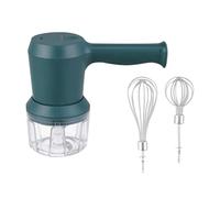perfk Tritatutto elettrico per aglio, robot da cucina per verdure, dotato di sbattitore per uova e panna, frullatore per alimenti e sbattitore per panna da, Verde Scuro