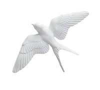 perfk Uccelli in Resina Decorazione da Parete Rondini Nordic Hanging 3D Sparrow Sculture da Parete Wall Art per, Soggiorno, Interni, Decorazione del, a Sinistra