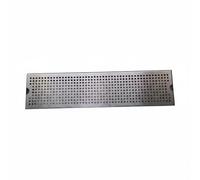 perfk Vassoio Inox Rettangolare Drip Tray Acciaio 304 Struttura Stabile Drenaggio Efficiente Superficie Satinata Adatto per Cucina Preparazione Alimentare, 70x20x1.5cm