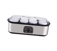 perfk Yogurtiera con 8 vasetti di yogurt, macchina per yogurt automatica per uso domestico, professionale e multifunzionale in acciaio inossidabile