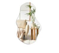 PERFNIQUE Specchio da parete irregolare, asimmetrico, 71 x 43 cm, specchio decorativo moderno per camera da letto, bagno, soggiorno, ingresso, nuvola, specchio da parete senza cornice
