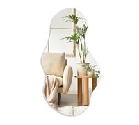 PERFNIQUE Specchio irregolare da parete, asimmetrico, 100 x 61 cm, specchio decorativo moderno per bagno, camera da letto, soggiorno, ingresso, senza cornice, specchio da parete (100 x 61 cm, nuvola)