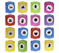 Perforadoras Scrapbooking,Zuzer 16pcs Mini Troqueladora Papel 16 Formas Diferentes Perforadora de Papel DIY Perforadoras de Agujeros