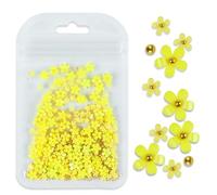 perforare le pietre preziose, 4,5 g di strass for nail art a forma di fiore in acrilico, multicolore, misure miste, 50 pezzi(D-BH14)