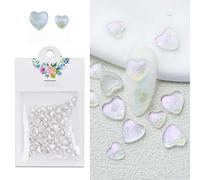 perforare le pietre preziose, 4,5 g di strass for nail art a forma di fiore in acrilico, multicolore, misure miste, 50 pezzi(50Pc-LJAX01)