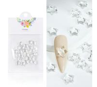 perforare le pietre preziose, 4,5 g di strass for nail art a forma di fiore in acrilico, multicolore, misure miste, 50 pezzi(30K-BTWJX01)