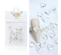 perforare le pietre preziose, 4,5 g di strass for nail art a forma di fiore in acrilico, multicolore, misure miste, 50 pezzi(30K-BTAX01)