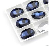 perforare le pietre preziose, Strass di vetro ovale AB, non hotfix, in acrilico, multicolore, confezione da 100 pezzi, fai da te(Sapphire45,13x18mm 10pcs)