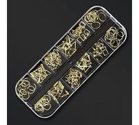 perforare le pietre preziose, Strass Hotfix AB Flatback Cristallo Multicolore Varie Misure 12 Griglia Scatola Nail Art(99)