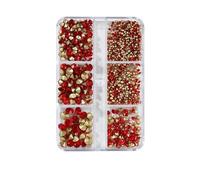 perforare le pietre preziose, Strass Hotfix AB Flatback Cristallo Multicolore Varie Misure 12 Griglia Scatola Nail Art(62)