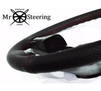 Perforata Volante IN Pelle Cover Per Dodge Durango MK1 Rosso Scuro Doppio S.