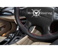 Perforata Volante IN Pelle Cover Per Nissan Elgrand MK2 E51 Rosso Doppio S.