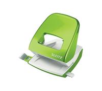 Perforatore 5008 New NeXXt WOW - passo 8 cm - massimo 30 fogli - 2 fori - verde lime - Leitz