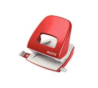 Perforatore 5008 - passo 8 cm - massimo 30 fogli - 2 fori - rosso - Leitz
