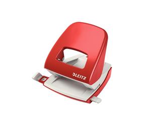 Perforatore 5008 - passo 8 cm - max 30 fogli - 2 fori - rosso - Leitz