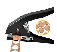 Perforatore a foro singolo, resistente, portatile, portatile, per etichette, carte, plastica (15 mm, nero)