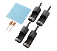Perforatore in pelle con manico esagonale da 1/4 di pollice per un dimensionamento coerente dei fori in cinture, carte di tessuto, calzature in plastica e fissaggio in cartongesso (22 + 23 + 24 + 25