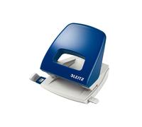 Perforatore Metal Rim 5005 - passo 8 cm - max 25 fogli - 2 fori - blu - Leitz