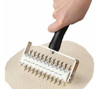Perforatore per pizza - Strumento per impasto, rullo di preparazione della crosta, perforatore da cucina resistente per impasto pizza, ruota con chiodatura per ridurre le vesciche, rullo facile da