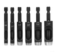 Perforatore per trapano elettrico, adatto per pelle, vinile, plastica, gomma e materiali di guarnizione, acciaio al carbonio e gambo esagonale (4#)