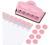 Perforatrice a fungo con 8 dischi per rilegatura a disco, perforatrice regolabile per agende e quaderni