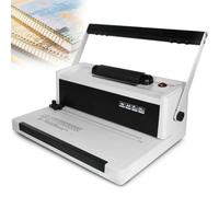 Perforatrice a spirale, passo 4:1, 46 fori, 20 fogli, margini 2,54,56,5 mm, con inseritore elettrico, per B5A4A5