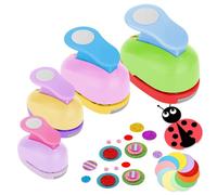 Perforatrice Decorativa Perforatrice Cerchio: 4 Pezzi Fustellatrice per Carta, Punzonatrice per Carta Cerchio 10mm 15mm 25mm 38mm, Perforatore per Scrapbooking, Album e Creazione di Biglietti