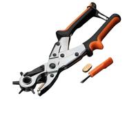 Perforatrice for cinture in pelle, pinza for fori in, perforatrice for occhielli, strumento for macchina da cucire girevole, 1 pezzo (dimensioni: 245 mm)(Double different holes)