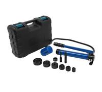 Perforatrice idraulica, 22,5 mm - 61,5 mm, set di perforatori idraulici, con 6 fustelle, 1/2", 3/4", 1", 1-1/4", 1-1/2", 2" (blu)