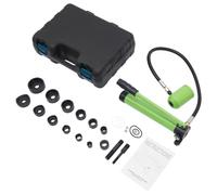 Perforatrice idraulica, 22,5 mm - 61,5 mm, set di perforatori idraulici, con 6 fustelle, 1/2", 3/4", 1", 1-1/4", 1-1/2", 2" (verde)