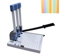 Perforatrice manuale a 3 fori, perforatrice per impieghi gravosi con taglierina, spessore di perforazione: 15 mm, distanza tra i fori: 83 mm, margini regolabili(3mm)