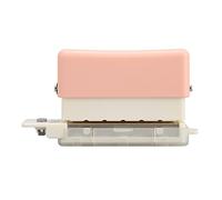 Perforatrice per carta a 6 fori - Perforatrice portatile e dolce rosa per A5 B5 A4, funzionamento manuale con profondità di 7 mm, foratrice da scrivania per cancelleria