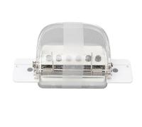 Perforatrice per fogli mobili A4 B5 A5, trasparente, portatile, multiformato, per quaderni, inviti, relazioni, uso scolastico e in ufficio. (Bianco trasparente)