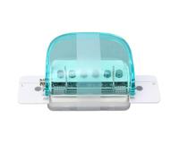 Perforatrice per fogli mobili A4 B5 A5, trasparente, portatile, multiformato, per quaderni, inviti, relazioni, uso scolastico e in ufficio. (Verde trasparente)