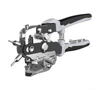 Perforatrice per pelle, 6 misure, regolabile, resistente, per cinturini di orologi, con punta in acciaio inox a forma di V e manico antiscivolo per fai da te