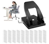 Perforatrice per raccoglitori | Legatrice con 100 denti di fissaggio,Perforatore portatile con manico imbottito | per scuola ufficio lavoro lavoro manuale documenti carte presentazione